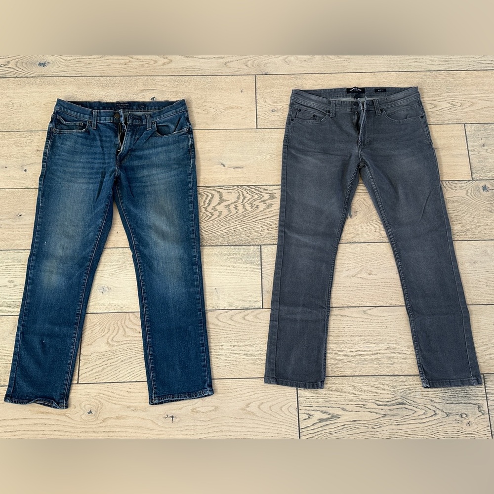 Lucky Brand & Kenneth Cole Men's Slim Jeans in Blue and Gray 32x30